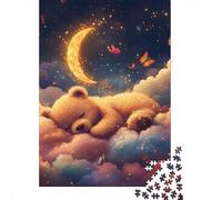 1000 Piece Jigsaw Puzzles Cute Teddy Bear Puzzles for Adults Wooden Puzzles Educational Game for Adult Child 1000pcs (75x50cm)