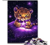 1000 Piece Jigsaw Puzzles Cute Tiger, Suitable for Ages 14 And Up Home Decor Deal As Gifts for The Whole Family (Size 26x38cm)