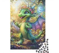 1000 Piece Jigsaw Puzzles Cute Toddler Dragon Puzzles for Adults Wooden Puzzles Educational Game for Adult Child 1000pcs (75x50cm)