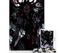 1000 Piece Jigsaw Puzzles- Dark Elf Queen with Red Eyes Puzzles for Teenagers Staycation Kill Time Wishlist with Santa Claus Unique Birthday And Xmas Gifts (38x26cm)