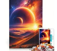 1000 Piece Jigsaw Puzzles Dawn of Giants, Impossible Game, Precision Cutting, with Fully Interlocking Randomly Shaped Pieces 38x26cm