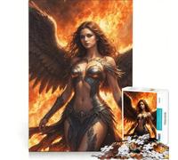 1000 Piece Jigsaw Puzzles Defiant Fallen Angel, Impossible Game, Precision Cutting, with Fully Interlocking Randomly Shaped Pieces 50x75cm