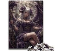 1000 Piece Jigsaw Puzzles Demonic Angel Young Girl Puzzles for Teenagers,Learning Educational Toys Family Games Gifts for Friends And Family (50x75cm)