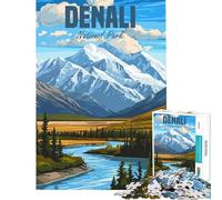 1000-piece Jigsaw Puzzles Denali National Park Difficult And Challenge Home Art Decor Hands-on Game for 14+ Puzzle Game Offered (50x75cm)