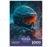 1000-piece Jigsaw Puzzles Detailed Snow Storm Skier Jigsaw Puzzle Anti-Stress Toys Wall Decoration Unique Gifts for Birthday And Christmas 70x50cm/1000pcs