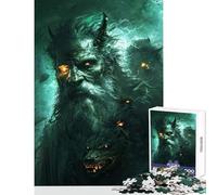 1000-piece Jigsaw Puzzles Devil in The Darkness Jigsaw Puzzles for Teenagers Difficult Challenge Fun Activities at Home Toy Intellectual Game (50x75cm)