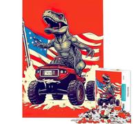 1000 Piece Jigsaw Puzzles- Dinosaur Dirty Patriot Difficult And Challenge But Fun And Humorous Impossible Game for Ages 14 And over (38x52cm)