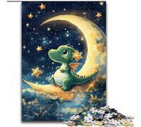 1000 Piece Jigsaw Puzzles Dinosaurs on The Moon, Analysis And Logic with Fully Interlocking Randomly Shaped Pieces for And Age 14 Years Up (Size50x75cm)