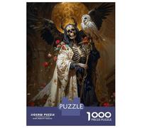 1000 Piece Jigsaw Puzzles- Diosa De Lo Inevitable Santa Muerte Jigsaw for Adults Brain Teaser Game Difficult Challenge Stress Reduction Gifts 70x50cm/1000pcs