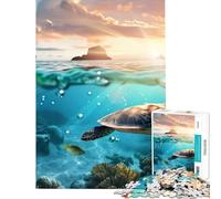 1000 Piece Jigsaw Puzzles- Diving with Sunrays Difficult And Challenge Enhance Memory Home Decoration Toys for Ages 14 And over (38X26CM)