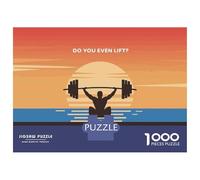 1000-piece Jigsaw Puzzles Do You Even Lift Sunset Workout Adult Jigsaw Puzzle Hands-on Game Difficult Challenge Parent-child Interaction 70x50cm/1000pcs