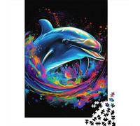 1000 Piece Jigsaw Puzzles Dolphin Puzzles for Adults Paper Puzzles Educational Game for Adult 1000pcs (38x26cm)