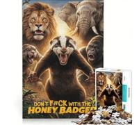 1000 Piece Jigsaw Puzzles Dont F With Honey Badger, Educational Game, Fun Activities at Home, Birthday And Unique Gifts 50x75cm