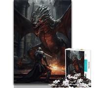 1000 Piece Jigsaw Puzzles Dragon Dungeon Boss 1000 Piece Jigsaw,Stress Reliever Staycation Kill Time Parent-child Interaction (size 38x26cm)