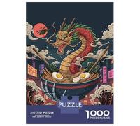 1000-piece Jigsaw Puzzles Dragon Ramen Bowl Adult Jigsaw Hands-on Game A Work of Art Unique Gifts for Birthday And Christmas 38x26cm/1000pcs