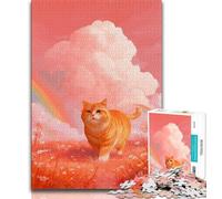 1000 Piece Jigsaw Puzzles Dream Cat Teenager Jigsaw,Challenging Game Gifts for Is Ideal As A Gift for The Whole Family (size 75x50cm)