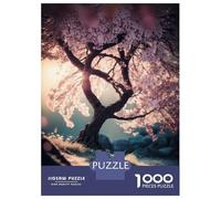 1000-piece Jigsaw Puzzles Dreamy Cherry Blossom Tree Jigsaws for Adults Brain Teaser Game Improve Memory Unique Gifts for Birthday And Christmas 38x26cm/1000pcs