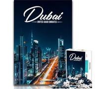 1000 Piece Jigsaw Puzzles Dubai,Stress Reliever Difficult Challenge Every Piece Is Unique - Challenging Family Fun Game (75x50cm)