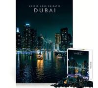 1000-piece Jigsaw Puzzles Dubai UAE Flawless Fit Art Brain Game Gift Rest Time Play Christmas Wall Decor (38x26cm)