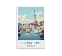 1000 Piece Jigsaw Puzzles,Dusseldorf Germany for Adult Educational Game Challenge Toy 1000 Pieces Puzzle for Adults Kids 52x38cm