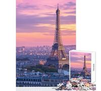 1000 Piece Jigsaw Puzzles- Eiffel Tower Paris France Puzzles for Teenagers Difficult Hard Every Piece Is Unique - Toys Educational Games (50x75cm)