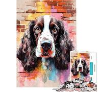 1000 Piece Jigsaw Puzzles English Springer Spaniel Difficult And Challenge Difficult Hard Practical Game for And 14 Years And over (38X26CM)