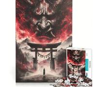 1000-piece Jigsaw Puzzles Evil Torii Gate Oni Mask, Educational Game, Fun Activities at Home, Birthday Present,Travel Gifts, 38x52cm