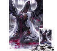 1000 Piece Jigsaw Puzzles- Fallen Angel with Wings Puzzles for Teenagers Difficult Hard Every Piece Is Unique - Toys Educational Games (38x52cm)