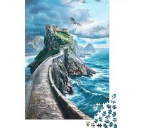 1000-piece Jigsaw Puzzles Fantasy Castle on The Cliff Adult Jigsaw Hands-on Game A Work of Art Unique Gifts for Birthday And Christmas 52x38cm/1000pcs