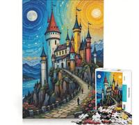 1000-piece Jigsaw Puzzles Fantasy Castles, Educational Game, Fun Activities at Home, Birthday Present,Travel Gifts, 50x75cm