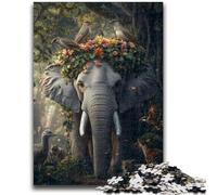 1000 Piece Jigsaw Puzzles Fantasy Elephant 1000 Piece Jigsaw,Educational Games Home Decoration Suitable for Desktop Decoration (50x75cm)