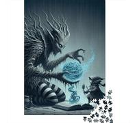 1000 Piece Jigsaw Puzzles Fantasy Monsters Creative Square Wooden Jigsaw Puzzles for Adults 1000pcs (75x50cm)