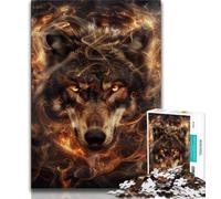 1000 Piece Jigsaw Puzzles Fantasy Wolf Portrait,Decompressing Intellectual Educational Toy Educational Game for Birthday,Chrismas (75x50cm)