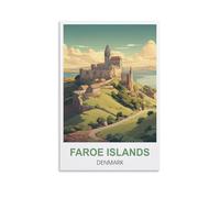 1000 Piece Jigsaw Puzzles，Faroe Islands Denmark Posters Challenging Puzzles, Puzzle Game for The Whole for Women, Gifts for Men, 52x38CM