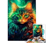 1000 Piece Jigsaw Puzzles- Feline Dreams Difficult And Challenge Enhance Memory Home Decoration Toys for Ages 14 And over (38X26CM)