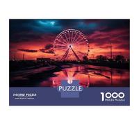 1000-piece Jigsaw Puzzles Ferris Wheel Reflections Jigsaw Puzzle Anti-Stress Toys Wall Decoration Unique Gifts for Birthday And Christmas 70x50cm/1000pcs