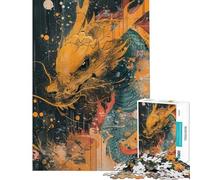 1000-piece Jigsaw Puzzles Fiery Dragon Awakening Jigsaw Puzzle Relax Games Pattern Assembly Unique Gifts for Birthday And Christmas (Size 38x26cm)