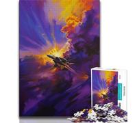 1000 Piece Jigsaw Puzzles Fighter in The Clouds 1000 Piece Jigsaw,Stress Reliever Staycation Kill Time Parent-child Interaction (size 75x50cm)