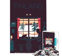 1000 Piece Jigsaw Puzzles Finland Addictive Toys to Cultivate Patience Hands-on Game for The Whole Family Funny Gifts (Size 75x50cm)