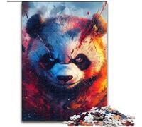 1000 Piece Jigsaw Puzzles Flame Panda, Help The Brain Exercise Addictive Toys to Cultivate Patience Perfect Decoration (Size 50x75cm)