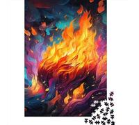 1000 Piece Jigsaw Puzzles Flames Puzzles for Adults Wooden Puzzles Educational Game for Adult 1000pcs (75x50cm)
