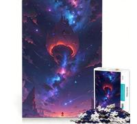 1000 Piece Jigsaw Puzzles Floating Castle in The Stars, Impossible Game, Precision Cutting, with Fully Interlocking Randomly Shaped Pieces 50x75cm