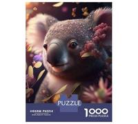 1000-piece Jigsaw Puzzles Floral Flowers Koala Adult Jigsaw Puzzle Hands-on Game Difficult Challenge Parent-child Interaction 38x26cm/1000pcs