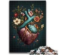 1000 Piece Jigsaw Puzzles Floral Heart Help The Brain Exercise Addictive Toys to Cultivate Patience Suitable for Couples 50x75cm