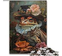 1000 Piece Jigsaw Puzzles Flower Frog, Suitable for Ages 14 And Up Home Decor Deal As Gifts for The Whole Family (Size 26x38cm)