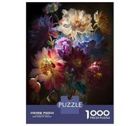 1000-piece Jigsaw Puzzles Flowers White Blue Pink Jigsaws for Adults Brain Teaser Game Improve Memory Unique Gifts for Birthday And Christmas 70x50cm/1000pcs