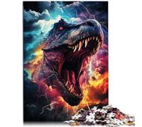 1000 Piece Jigsaw Puzzles for Adults A cosmic Tyrannosaurus rex Educational Puzzle 26x38cm Enhance love between couples for 14 year olds
