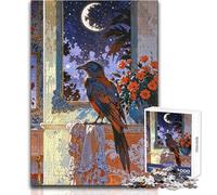 1000 Piece Jigsaw Puzzles for Adults A Crow on Fabric Educational Game Family Activities Secret Santa Gifts Size 38x26cm