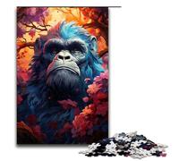 1000 Piece Jigsaw Puzzles for Adults A Gorilla in The Flowers Puzzle Hands-on Game 1000 PCS(75x50cm)