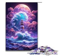 1000 Piece Jigsaw Puzzles for Adults A Lighthouse in The Surf Puzzle Hands-on Game 1000 PCS(75x50cm)